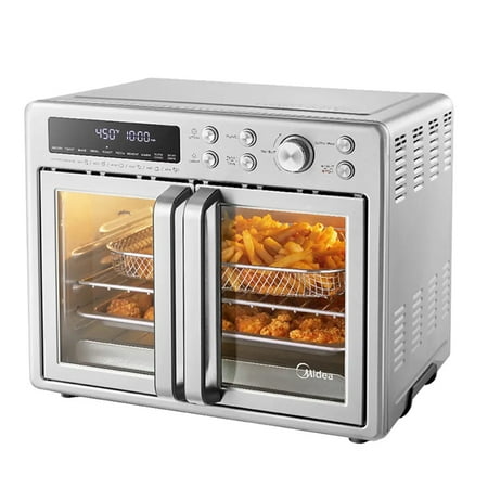 Midea Flexify French Door Air Fryer, Pizza Oven and Toaster Oven, Stainless Steel, New