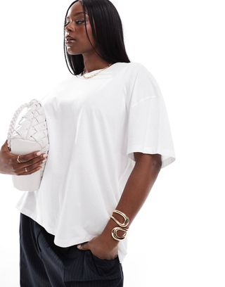 Asos Design Curve Oversized T-Shirt in White