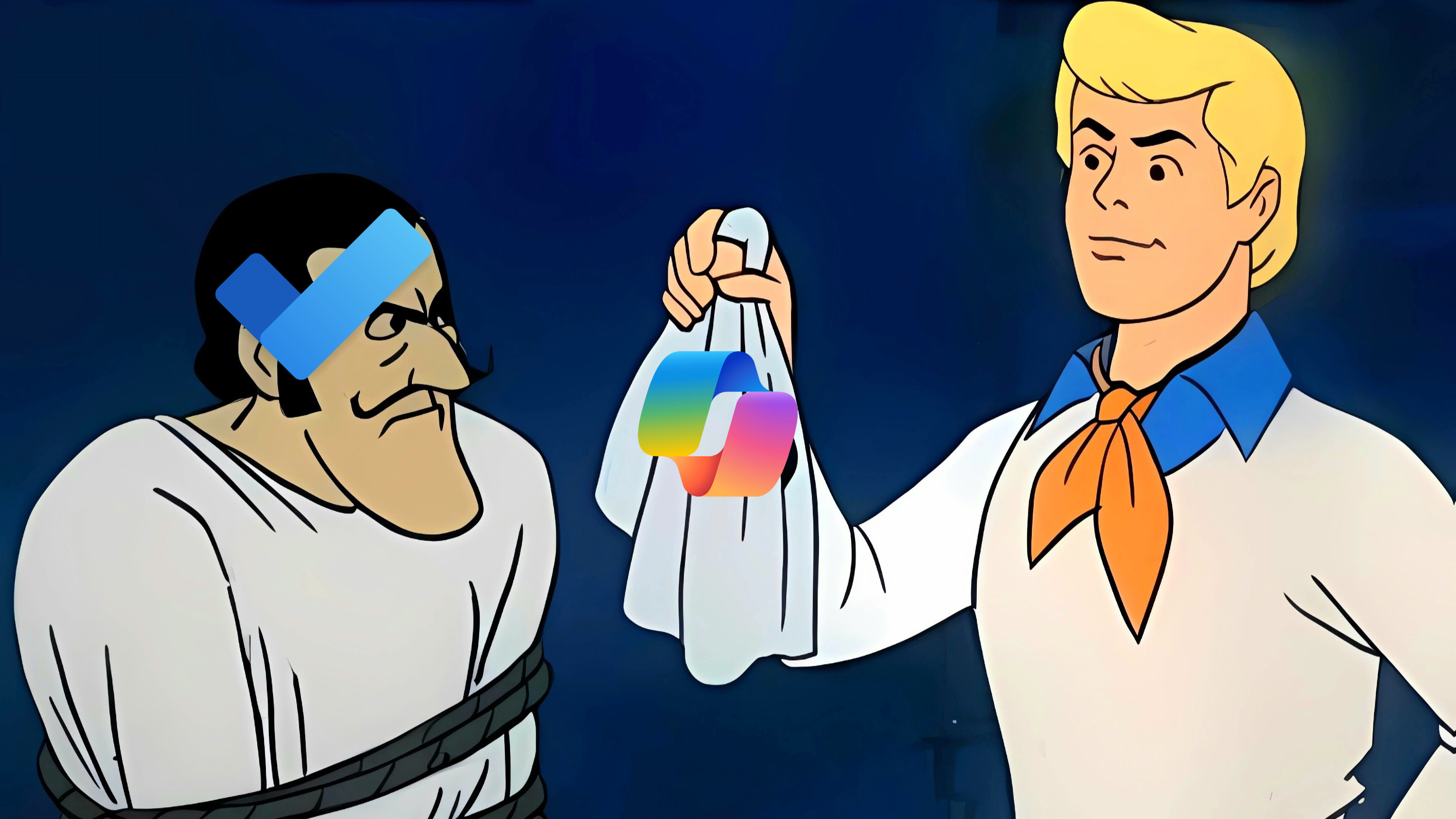 Scooby Doo unmasking meme featuring Microsoft Copilot and Microsoft To Do.