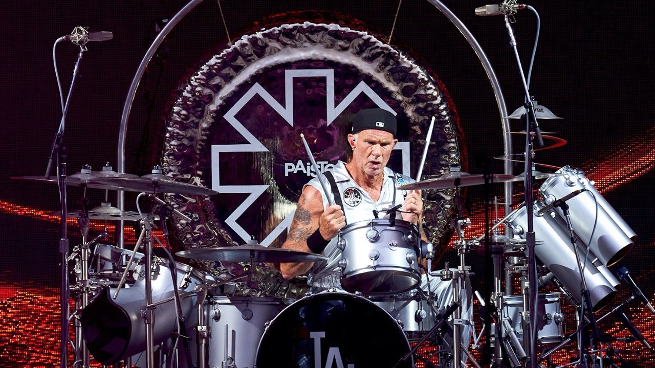 Chad Smith's Paiste cymbal setup 2022