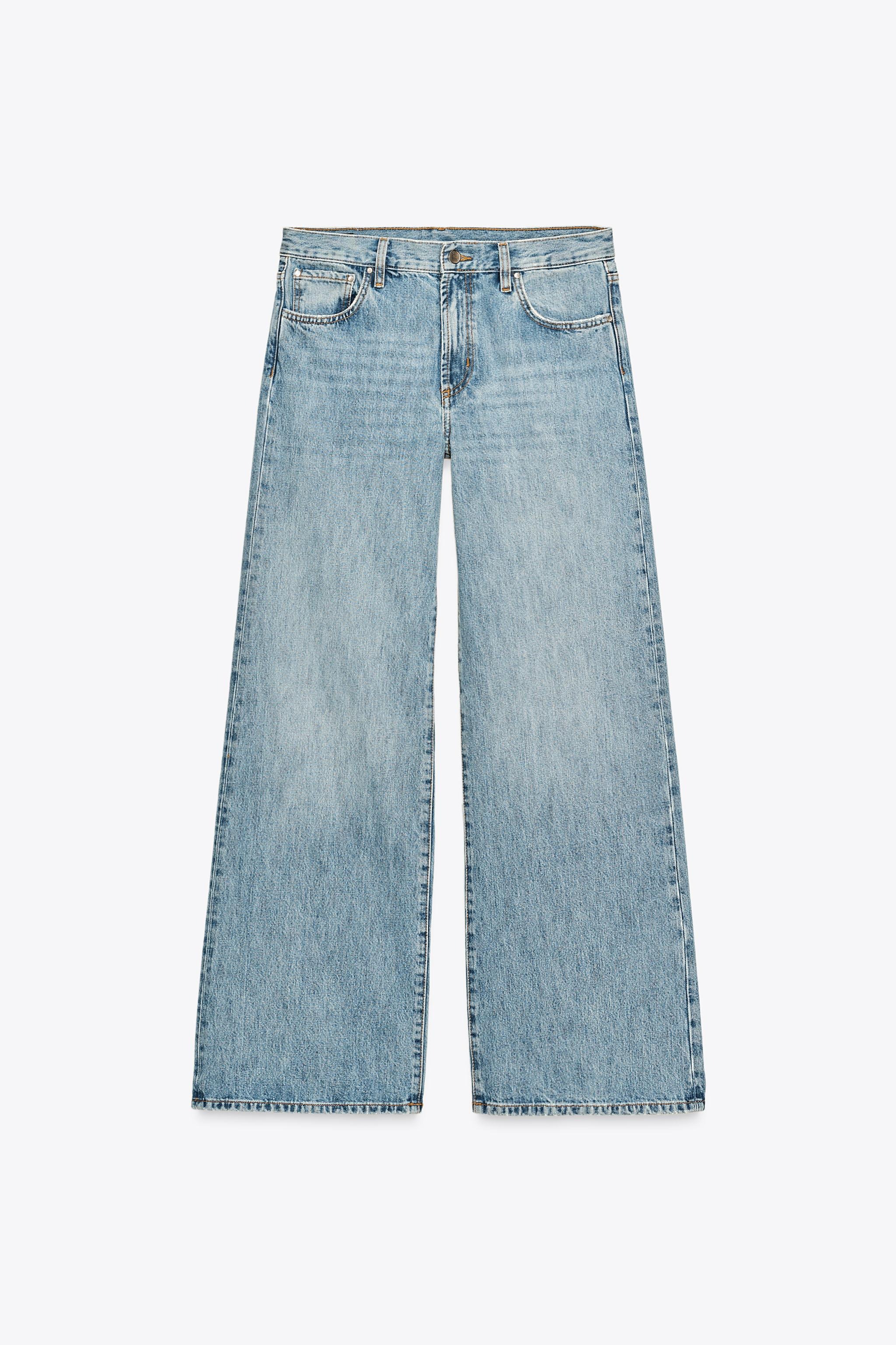 ZARA, Zw Collection Wide Leg Low Rise Jeans