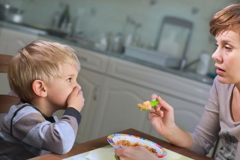 picky eater with mom