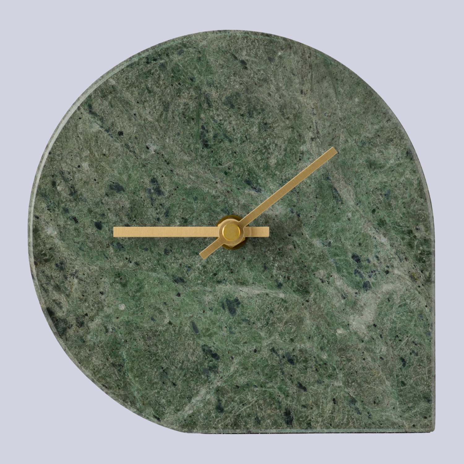 A green marble clock