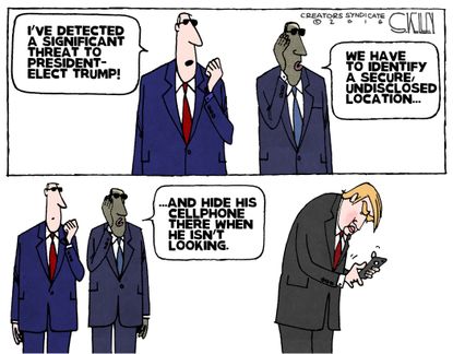 Political cartoon U.S. Trump Twitter