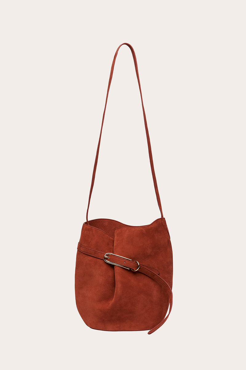 Belted Bucket Bag Rust