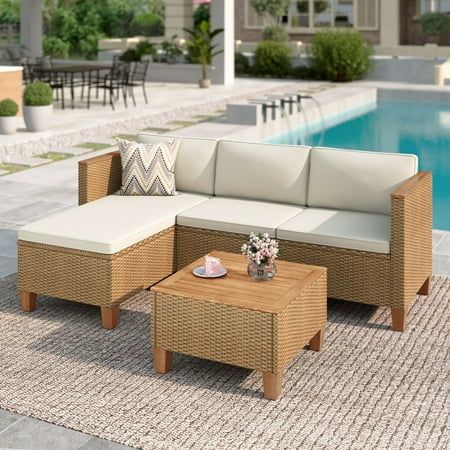 Mf Studio 3-Piece Patio Furniture Conversation Set