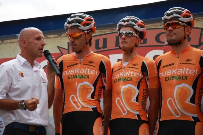 Euskaltel: Samuel Sanchez, Peio Bilbao and Pablo Urtasun