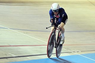 Kelly Catlin won bronze in the Individual Pursuit during the UCI Track Cycling World Championships in Apeldoorn