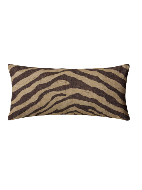 Rana Pillow - Black / Natural 12" X 27"