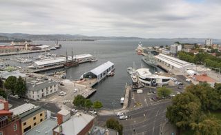 Brooke Street Pier, Hobart, by Circa Morris Nunn