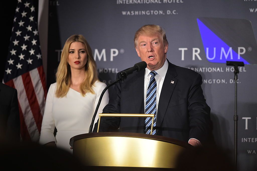 Donald Trump with his daughter, Ivanka Trump. 