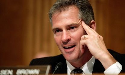 Sen. Scott Brown (R-Mass.), who pulled off a historic upset in 2010 when he won the late Ted Kennedy's seat, faces a tough re-election battle against progressive hero Elizabeth Warren.