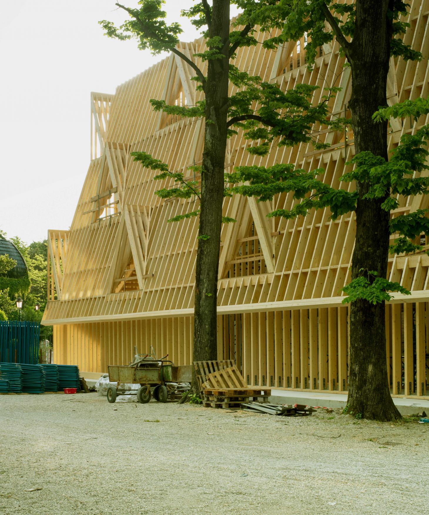 The exterior of the US pavilion at the venice architecture biennale
