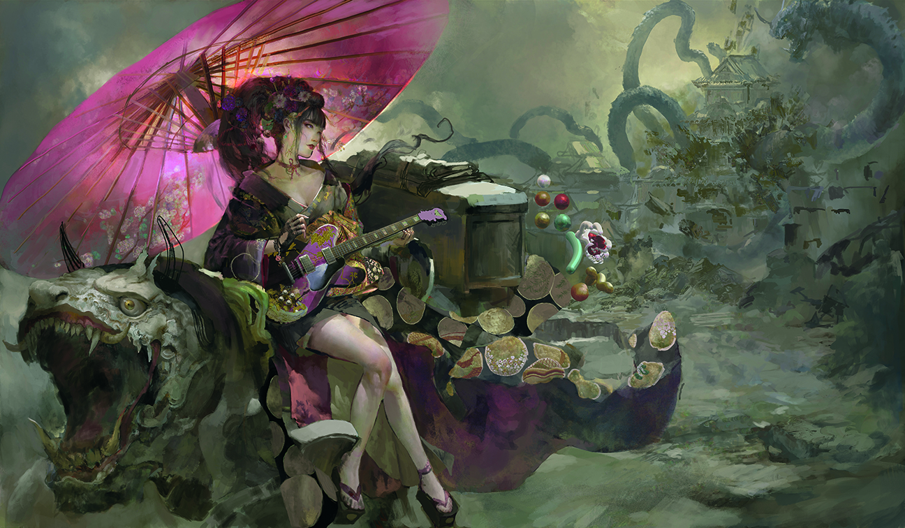 Digital art fantasy scene
