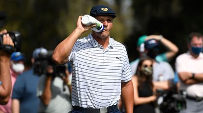 bryson dechambeau taking a drink