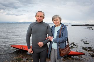 Eddie Marsan and Monica Dolan star as insurance scammer John Darwin and his wife Anne in The Thief, His Wife and the Canoe.