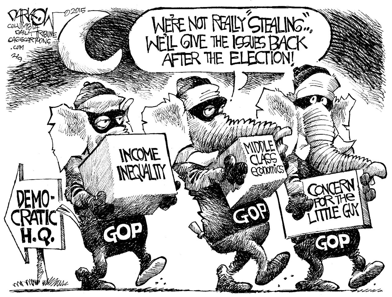 Political cartoon U.S. GOP election