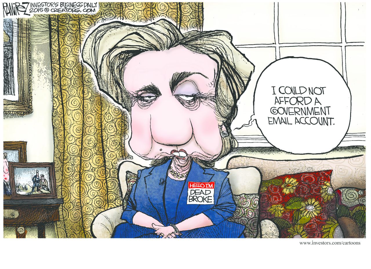 Political cartoon U.S. Hillary Clinton email