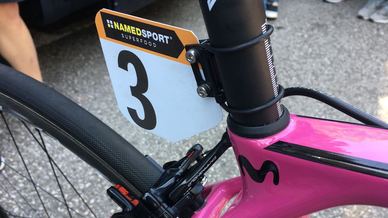 Carapaz raced the Giro d'Italia with the number 3 dossard number