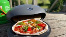 Pizza cooked in the Morso Forno Spin