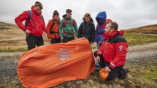 A guided group take a look at at small, two-person survival shelter