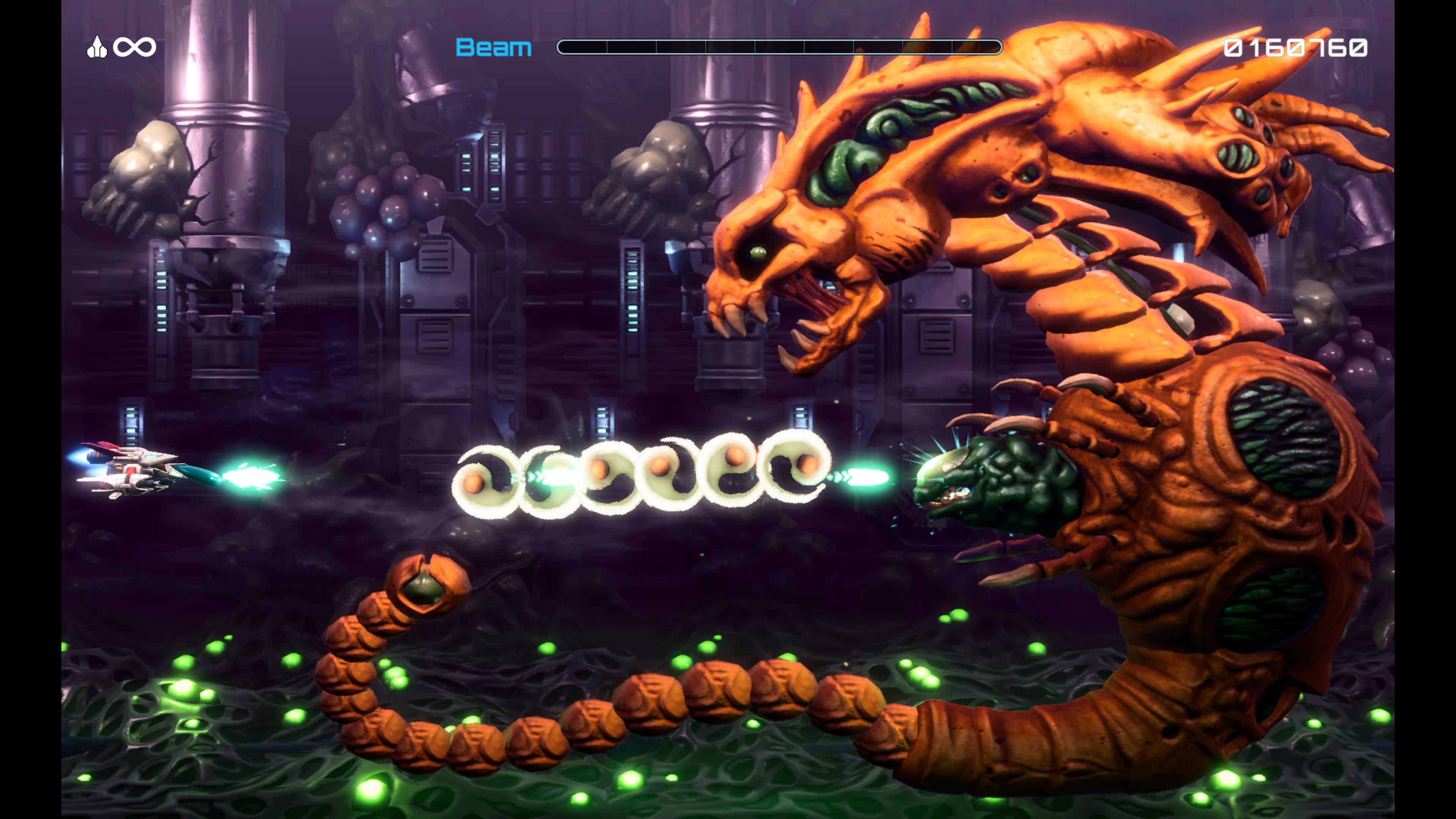 Screens from retro shooter R-Type