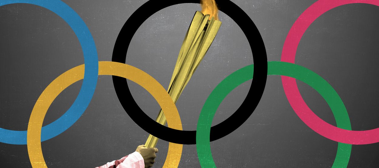 The Olympic torch.