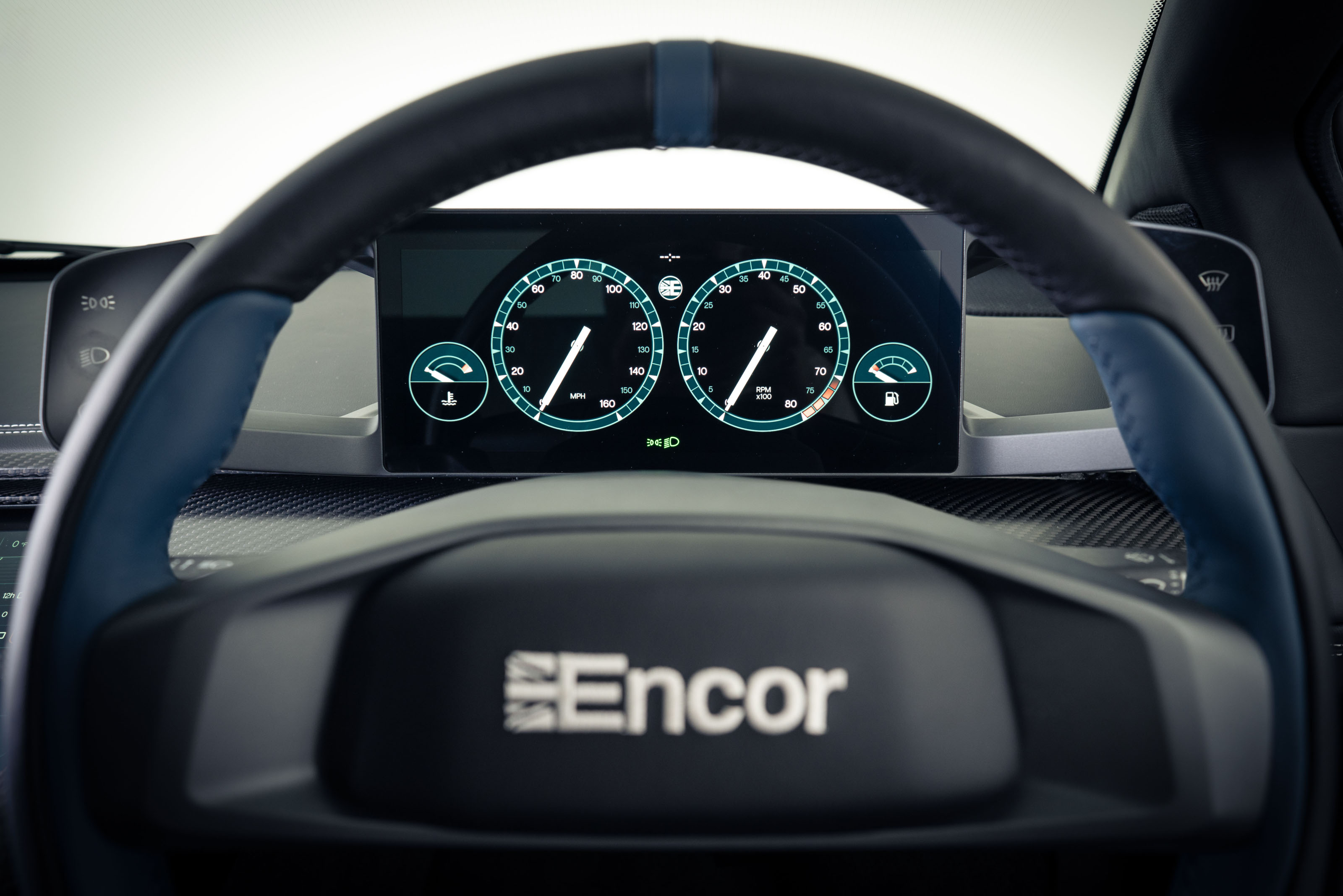 The new Skyships-developed digital dashboard in the Encor Series 1