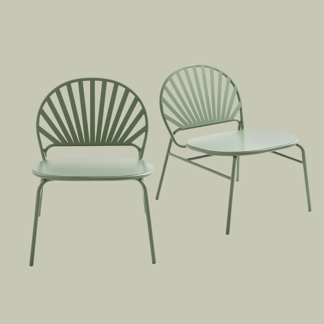LA REDOUTE INTERIEURS, Set of 2 Solale Metal Garden Armchairs