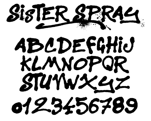 Best free fonts: Sister Spray