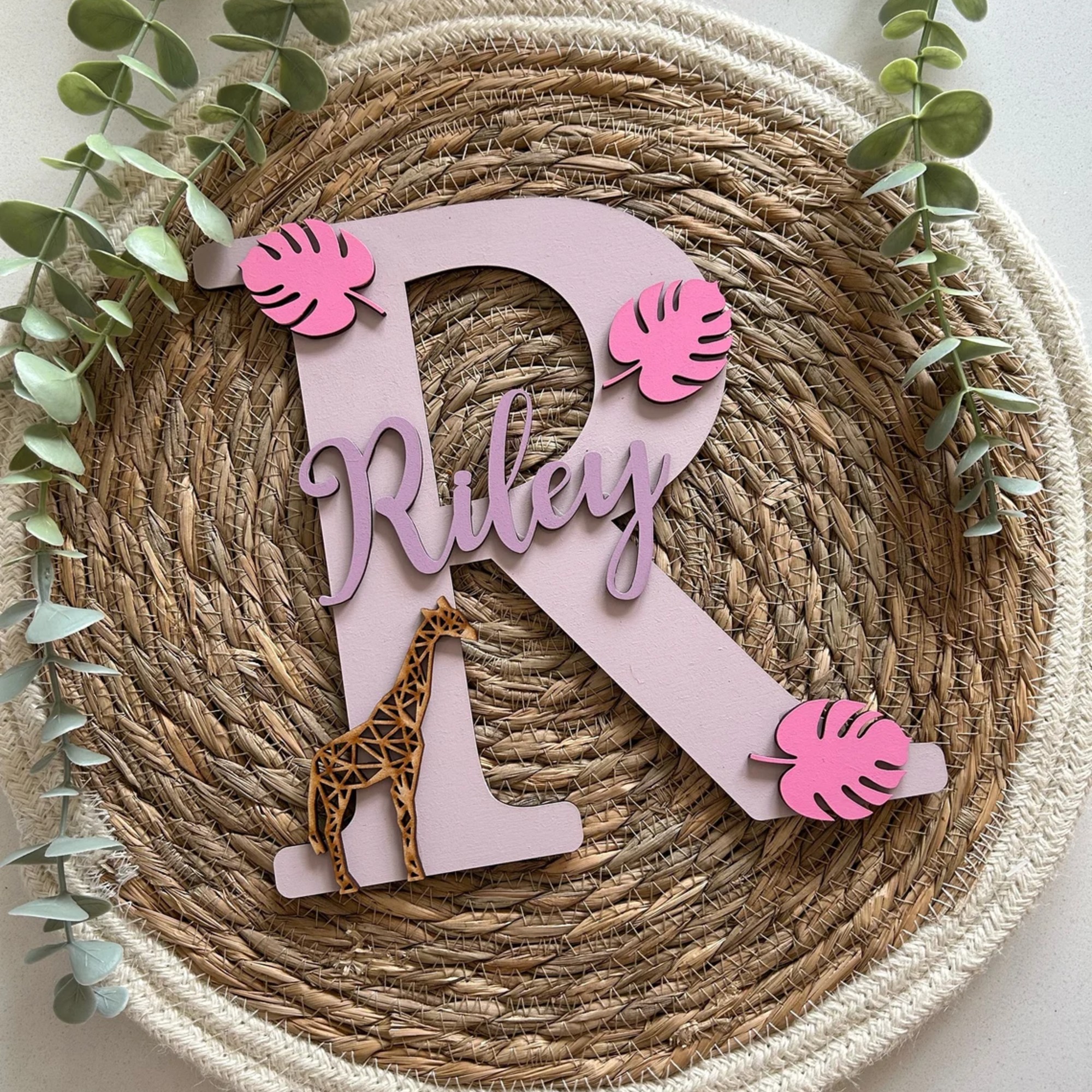 Etsy Personalised Jungle Name Sign