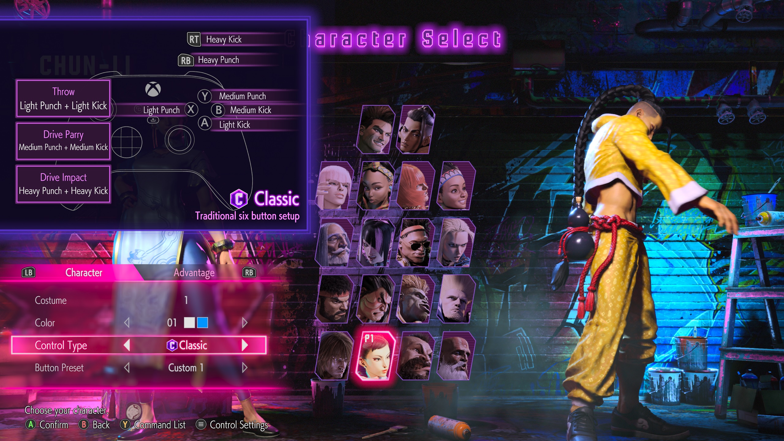 Выбор персонажа в Street Fighter 6 управляет классикой