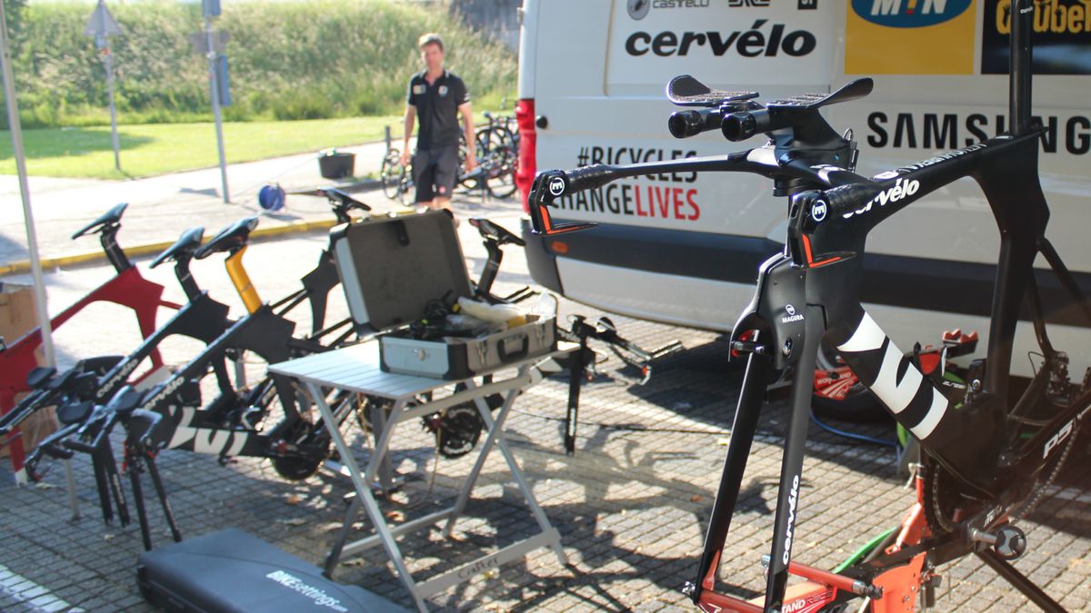 All these brand-new bicycles don't build themselves. The days before the Tour are quite busy for pro mechanics