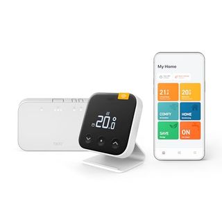 Tado° Wireless Smart Thermostat X – Starter Kit With Bridge X and Stand, Boiler and Hot Water Control Via App & Smart Speaker (alexa, Siri, Google Assistant), Not Compatible With Tado° V3+