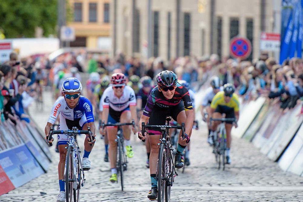 Lisa Brennauer (Canyon-SRAM) takes sprint for second at Internationale Thuringen Rundfahrt der Frauen