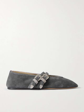 Claudia Suede Mary Jane Ballet Flats