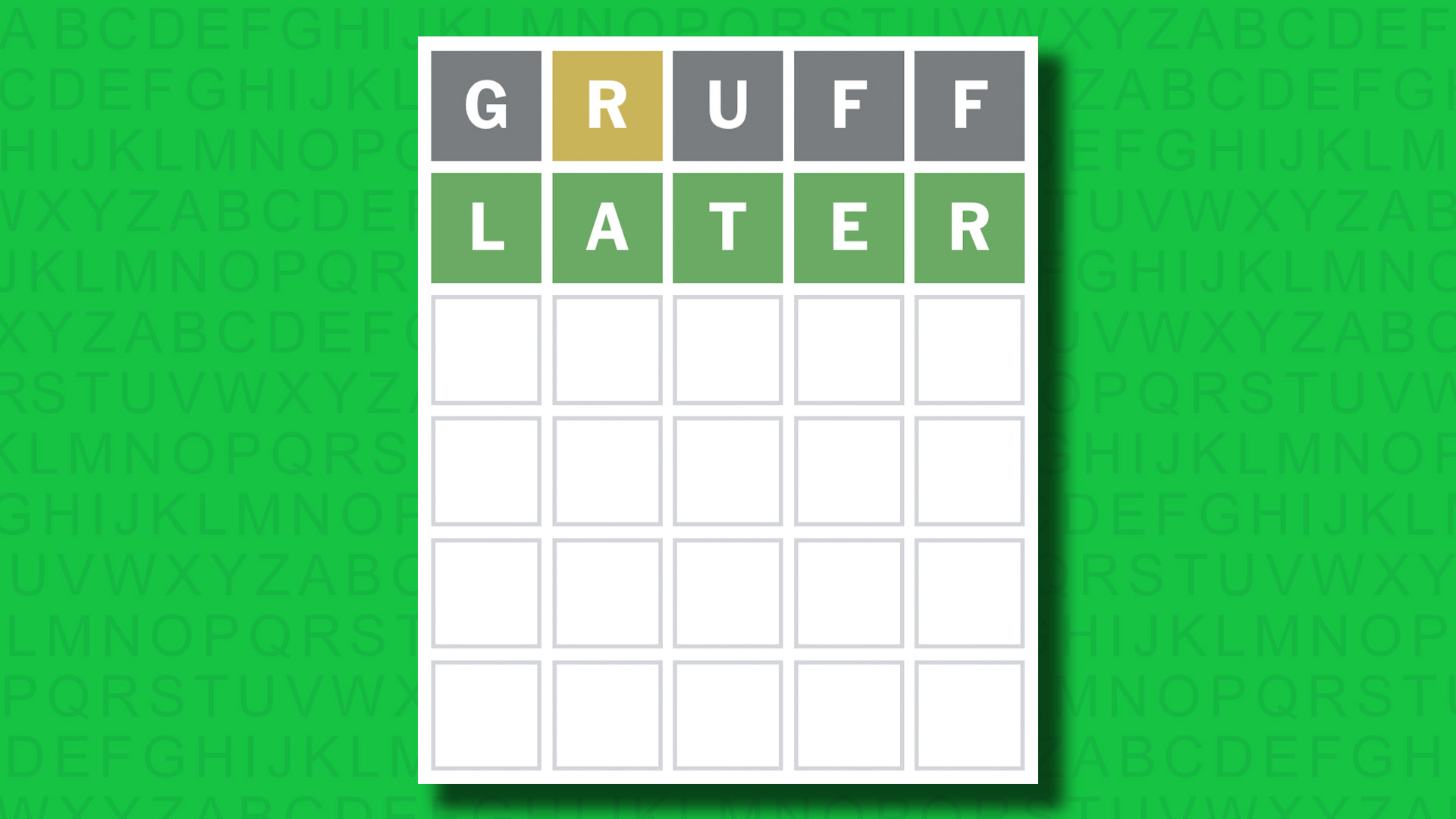 NYT Wordle answer for game 1553 on a green background