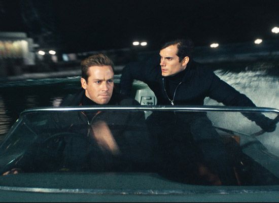 THE MAN FROM U.N.C.L.E. - Armie Hammer as Illya Kuryakin &amp; Henry Cavill as Napoleon Solo