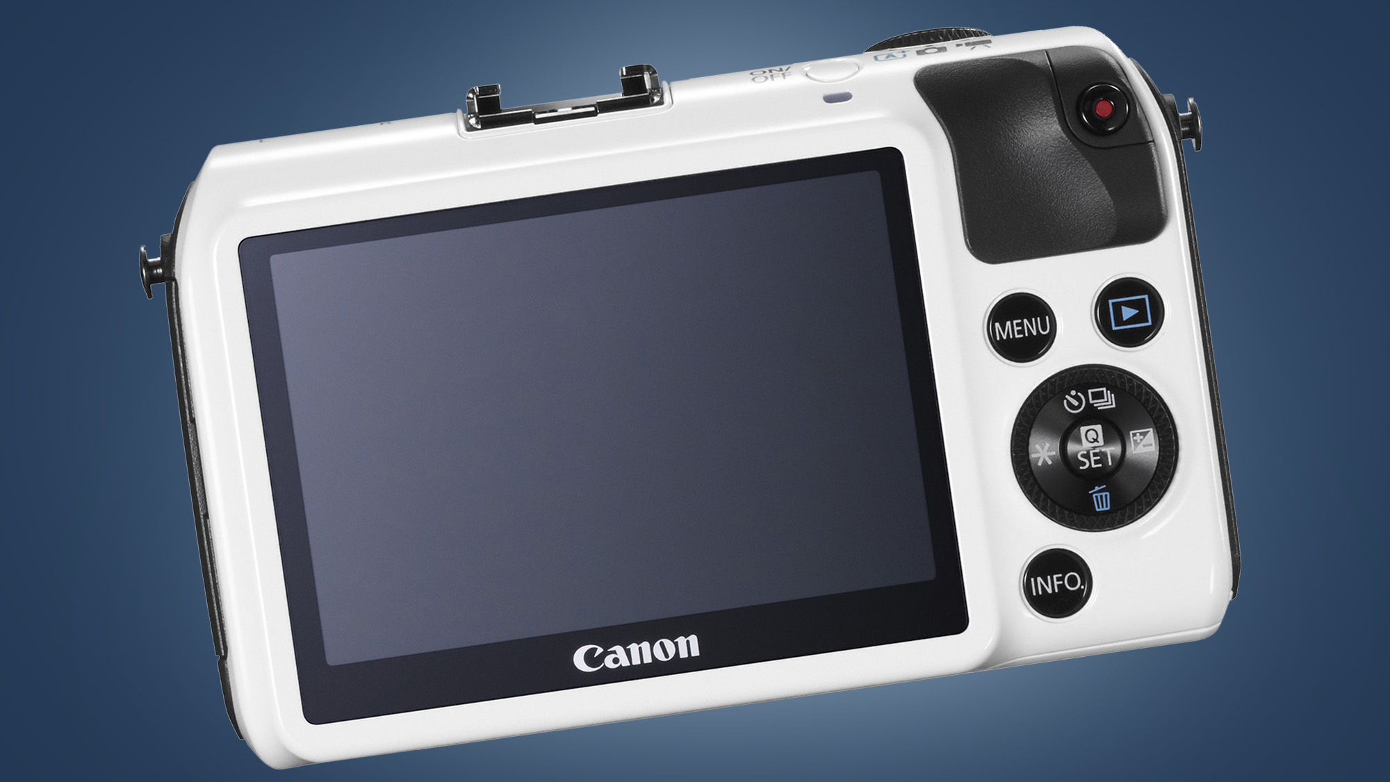 The back of the Canon EOS M camera