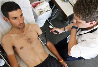 George Hincapie during the medical check, which will no longer be done at the Tour de France