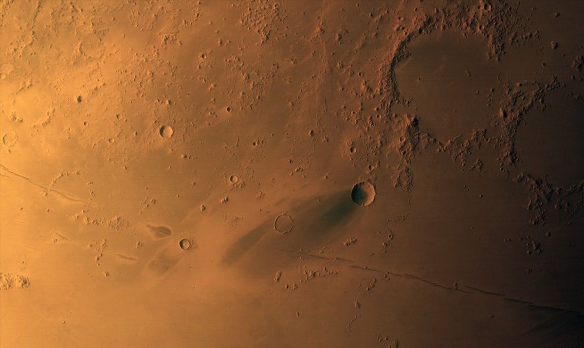 A view of Elysium Planitia as seen by the UAE&#039;s Hope Mars orbiter on March 15, 2021.