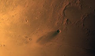 A view of Elysium Planitia as seen by the UAE's Hope Mars orbiter on March 15, 2021.