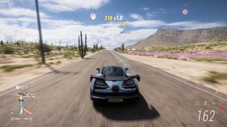 Forza Horizon 5 driving mclaren senna through desert
