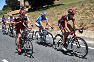 Zahner and Roe in escape, Tour Down Under 2011, stage two