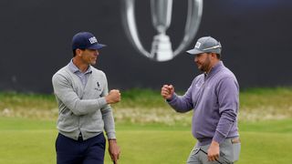 Billy Horschel and Thriston Lawrence in the final round of The Open