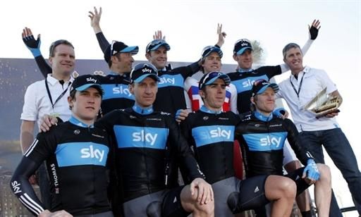 Team Sky took eight seconds out of everyone else within 8.2km