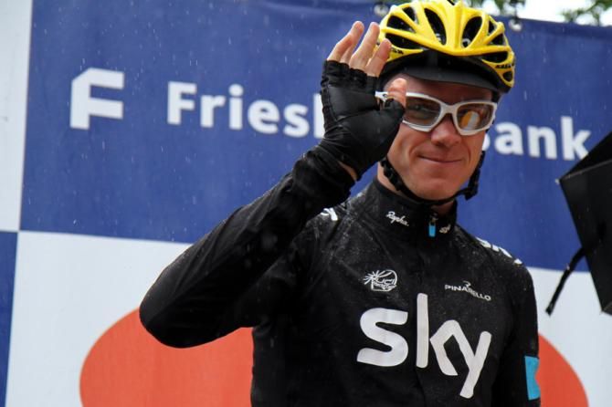 Tour de France champion Chris Froome (Sky) at the Profronde van Surhuisterveen criterium