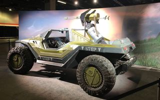 A life-sized replica of the Warthog, Halo's most iconic vehicle.