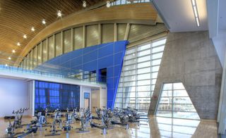 Interior gym space of Richmond Olympic Oval by Cannon Design