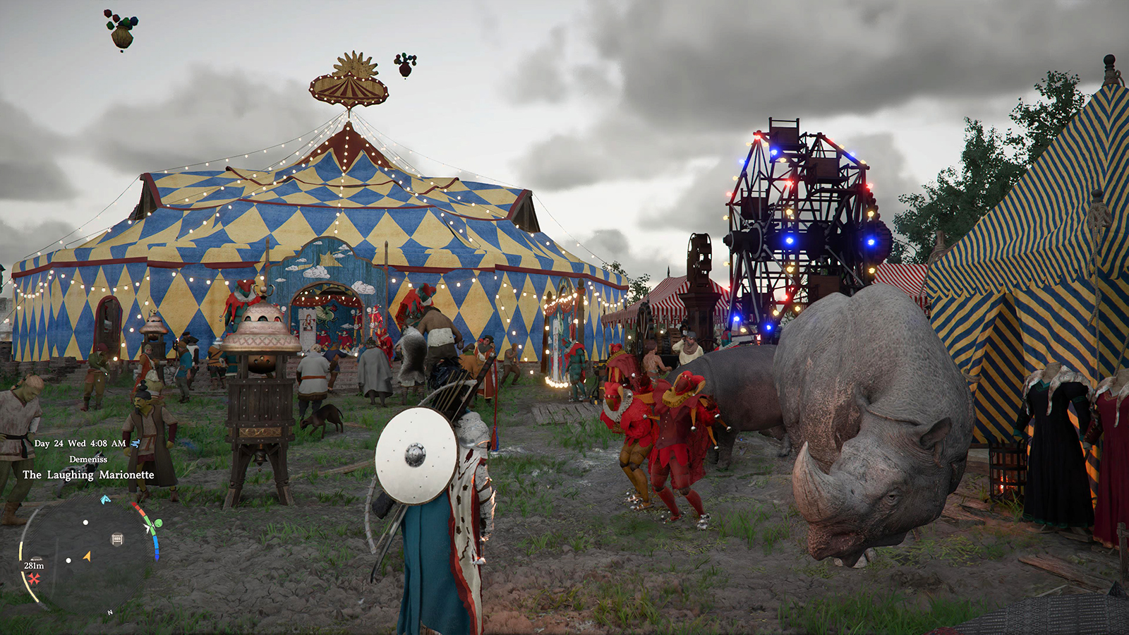 Screens from a fantasy video game